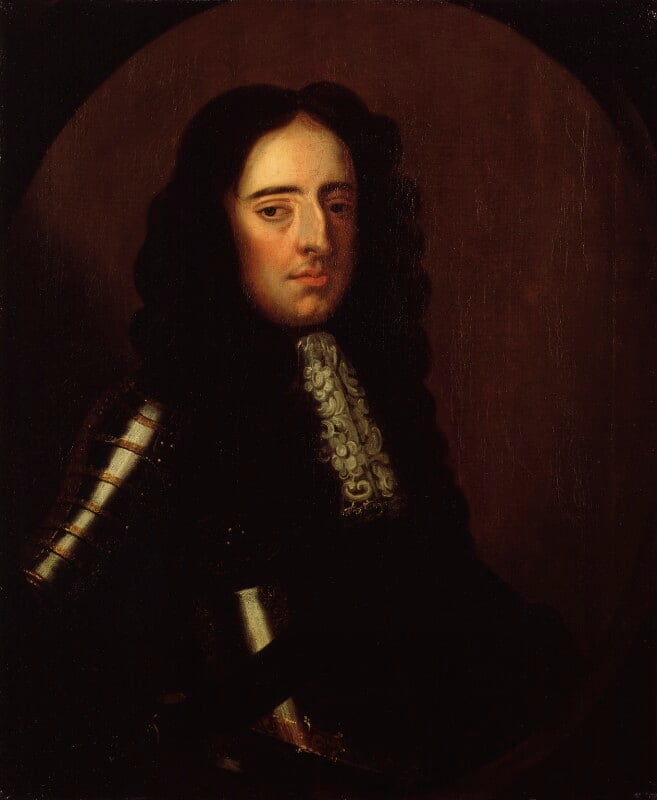 Oil painting portrait of the English monarch William III Oil painting portrait of the English monarch William III